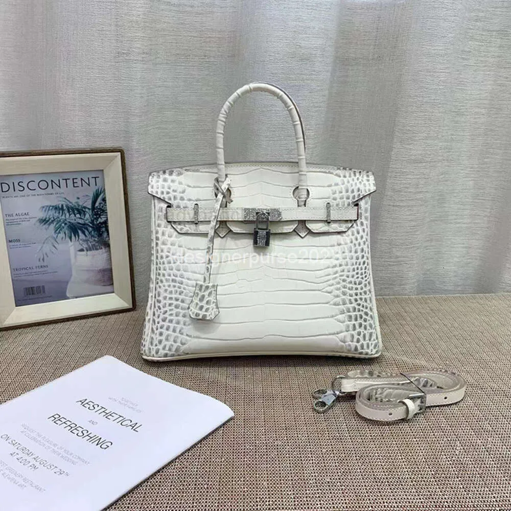 Bag Buckle Classic Rkinbir Women's Designer Bags Messenger Diamond Himalayan Totes Crocodile 2024 Fashion White Handväskor stor kapacitet 0BG6ZO4T