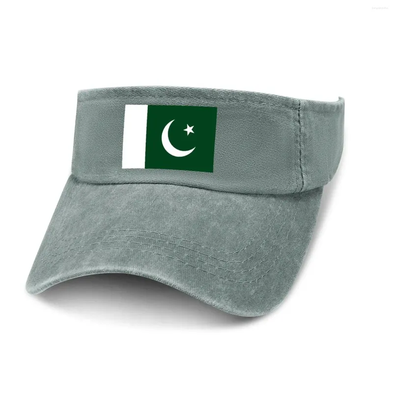 Berets Pakistan Flag Sun Visor Leaky Top Cowboy Hats Mens Womens Dostosuj majsterkowicz sportowy baseball tenisowy czapki golfowe pusty otwarty kapelusz