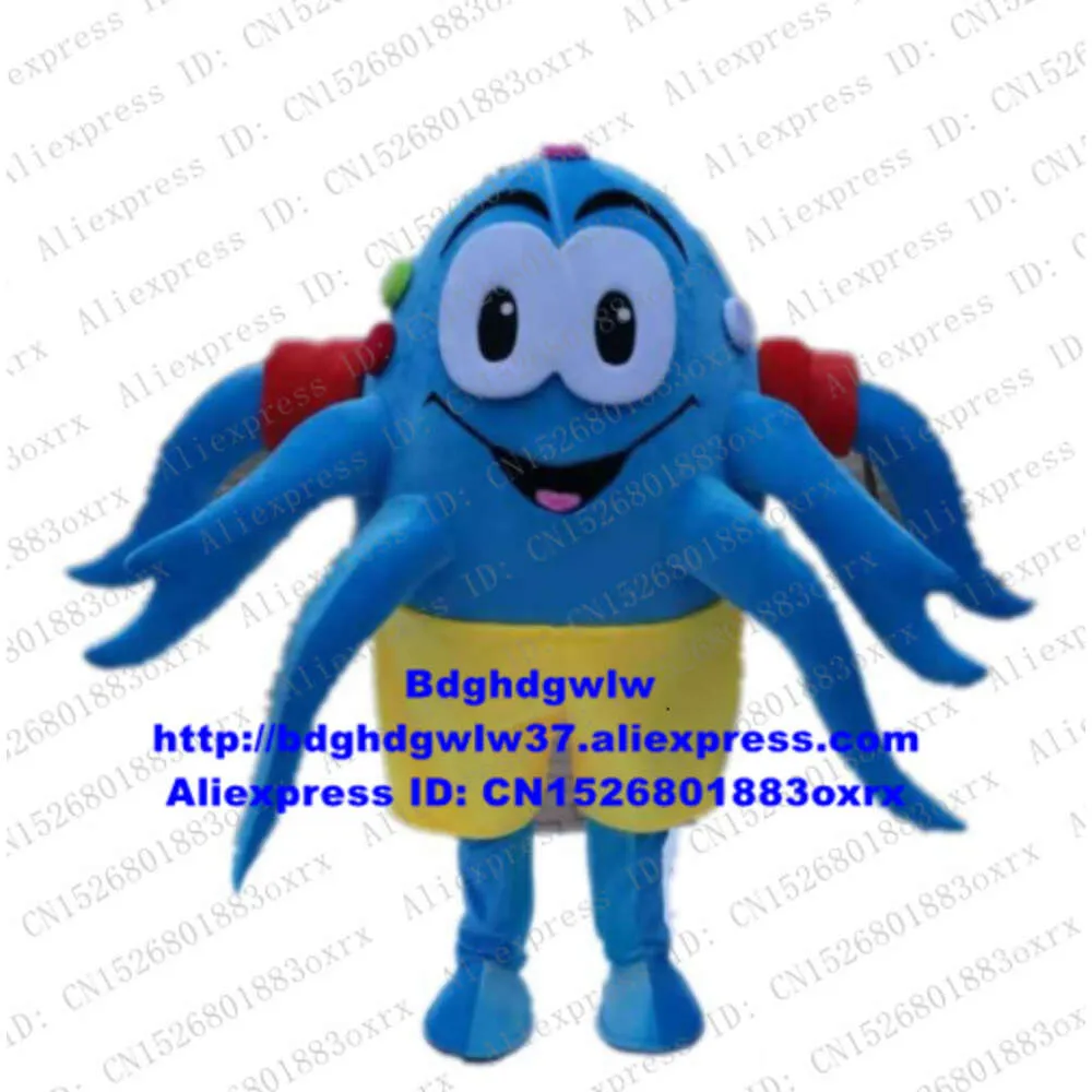 Mascottekostuums Blauwe Octopus Devilfish Octopi Inktvis Inkfish Sepia Inktvis Calamary Mascottekostuum Volwassen Karakter Live gekleed Schattig Zx1568