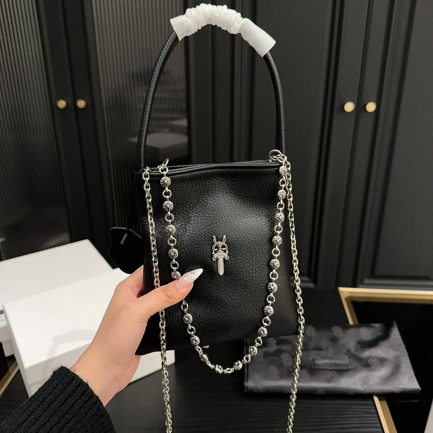 Torba designerska luksusowa worek crossbody mini torba telefoniczna skórzana torba na ramię metalowa torebka torba