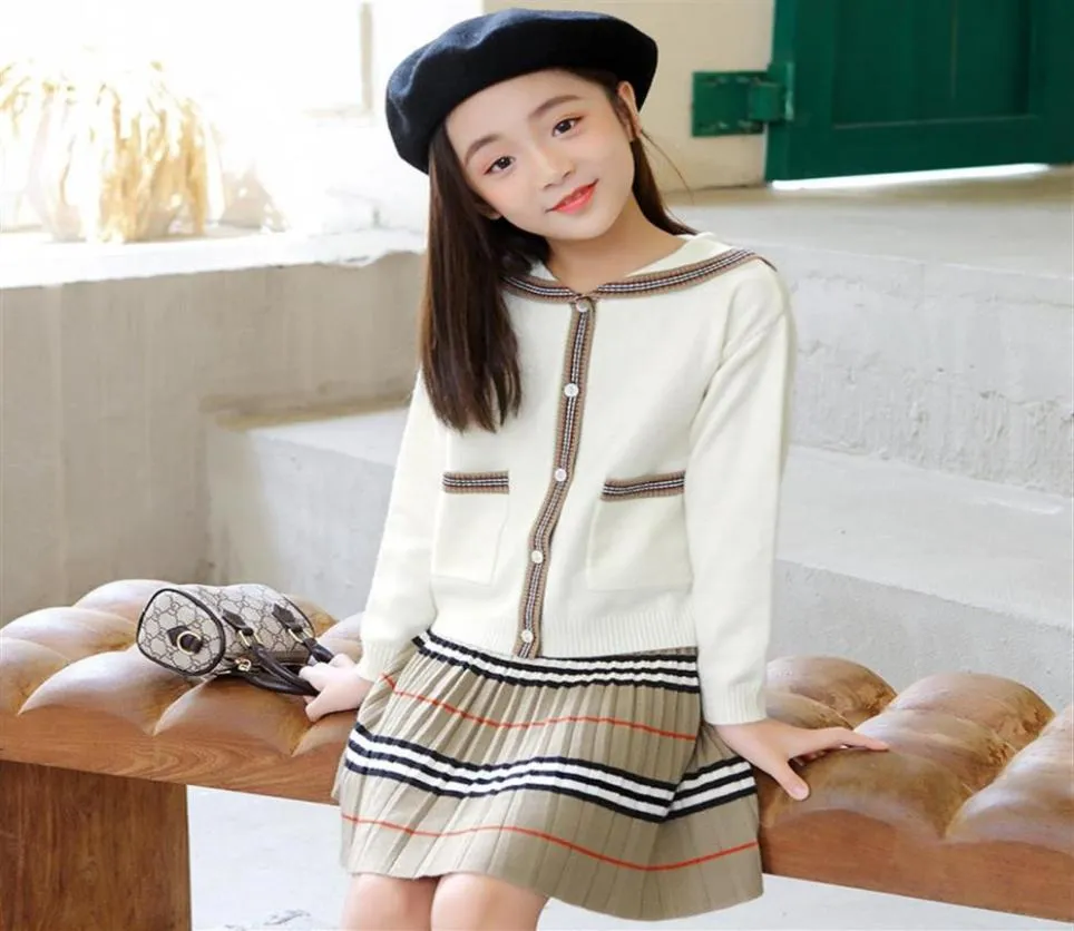 Designer Designer Girls Girl039S Autumn Dress 2020 New Cardigan Skirt Short Skirt two Pitt315S147442