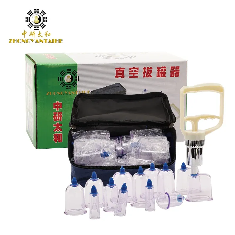 Masseur Zhongyan marque 13 pièces tasses vide corps masseur tasses chinois traditionnel ventouses pot acupuncture sous vide ensemble de ventouses