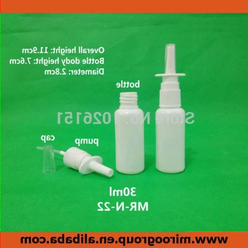 100 pcs/lot flacon pulvérisateur nasal vide 30 ml/30cc/1 oz, flacon pulvérisateur nasal 30 ml, flacon pulvérisateur nez/buse 30 ml Fmhjq
