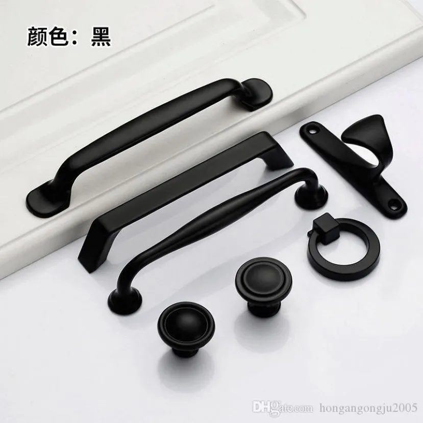 Aluminum Black Paint Cabinet doors handles pulls for cabinets shoe cabinets wardrobes pulls holder drawers holder wine cabinets h222f