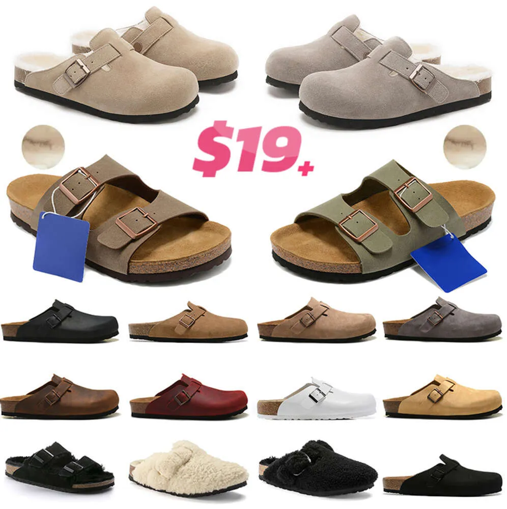 Birkins Designer Slajdes Clogs Sandals Men Men Platforma Platforma Kapcie Cork płaska skórzana bawełniana klamra mikrofibry Clog Birkinstock Mules Insi Fashion Buty 5345