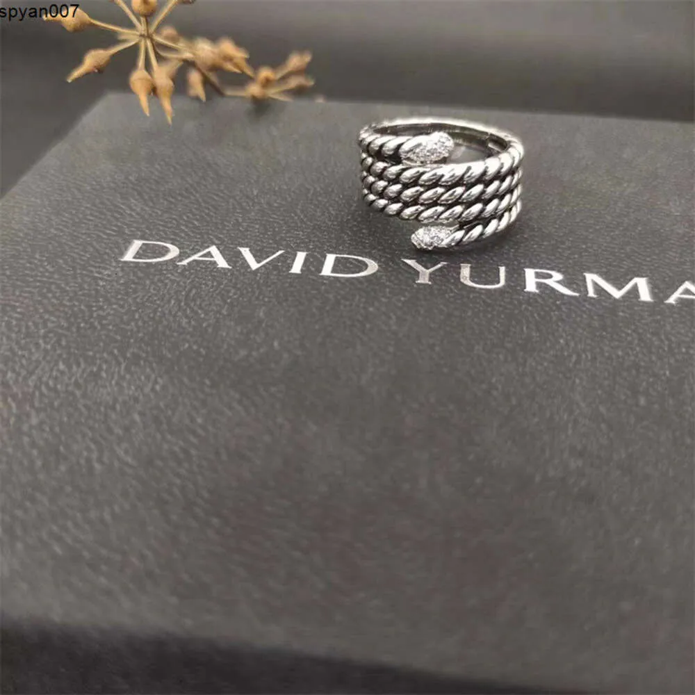 Dy Designer för kvinnor Män med diamanter Sterling Silver Sunflower Luxury Gold Plating Engagement Dy Ring Smyckespresent