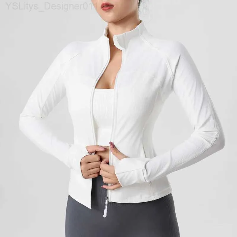 Women's T-Shirt High Quality Lycra Women Sports WearLapel Fitness Yoga ClothesAnti-wrinkle Fitness JacketLong Sports ShirtLycra Yoga Clothes L24312