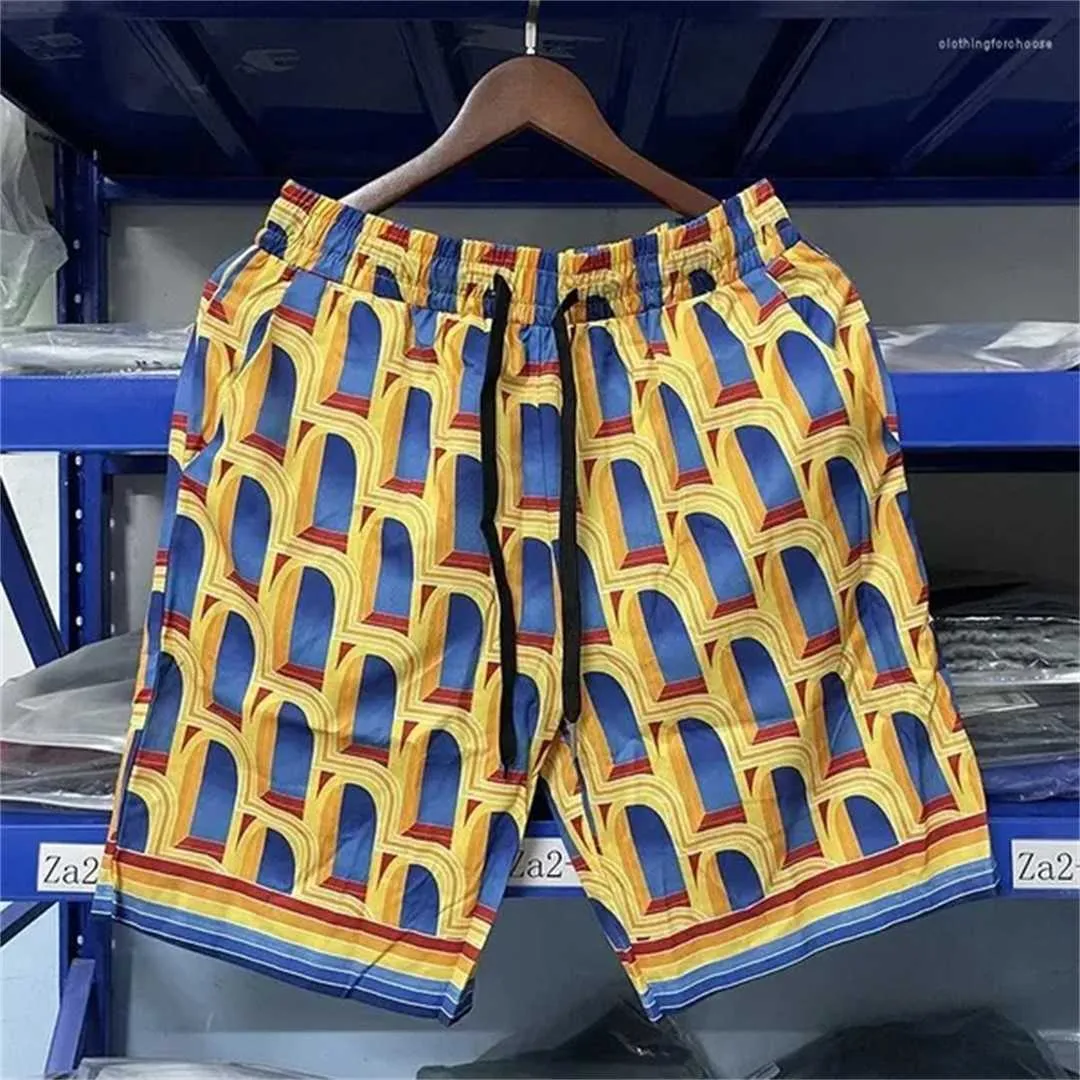 Chemises décontractées pour hommes 23SS Real Full Print Set Hommes Femmes Mode Stripe Boutons UCI9