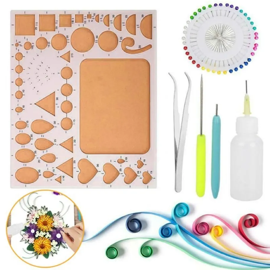Diy Paper Quilling Tools Kit Template Mould Board Pin Needles Tweezer Hamdmade Crafts Decoration Tool Other Arts And252F