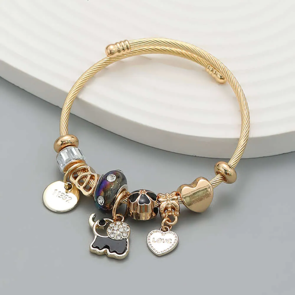 Pan 2023Ins Family Style Women's Q Edition Elephant Handicraft Girlfriend Gift Bracelet Bracelet