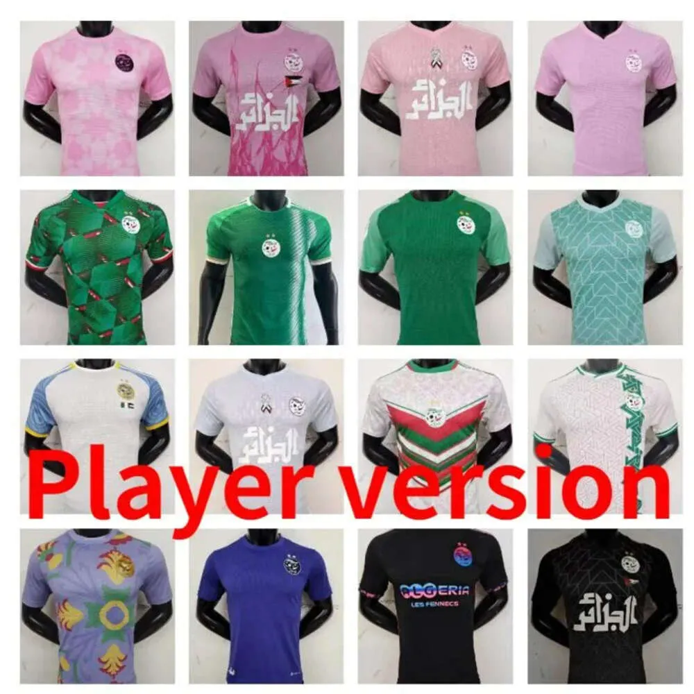 Maillot Algerie 22 23 24 25 Soccer Jerseys Player Version Algeria ATAL DELORT 2023 2024 2025 BENNACER Football Shirt Kits MAHREZ FEGHOULI Uniforms Men Kids