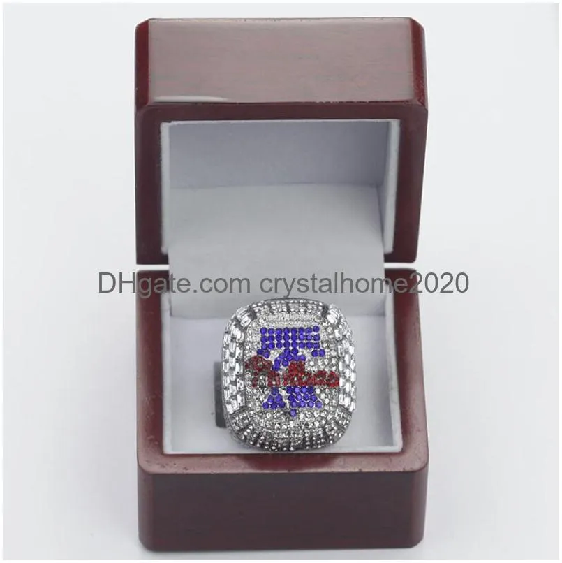 2022 2023 Philadelphia World Series Baseball Team Championship Ring Sport Souvenir Men Fan Gift Hurtowa biżuteria Hip Hop punk