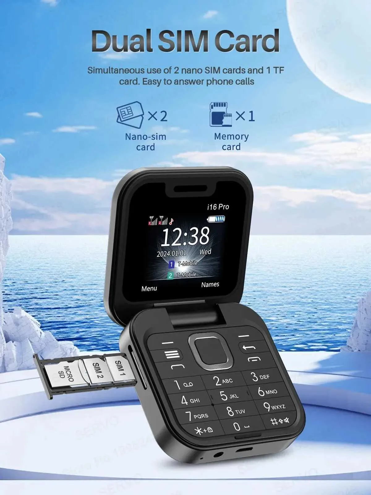 Mini Phone: Compact Foldable Mobile - Dual SIM, Speed Dial, Video ...