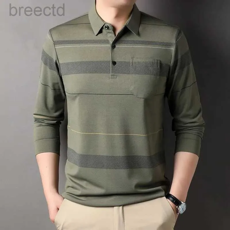 Męskie koszule polo z polą polo sprężyna nowa odzież streetwearna Business Casual Basic Cotton LDD240312