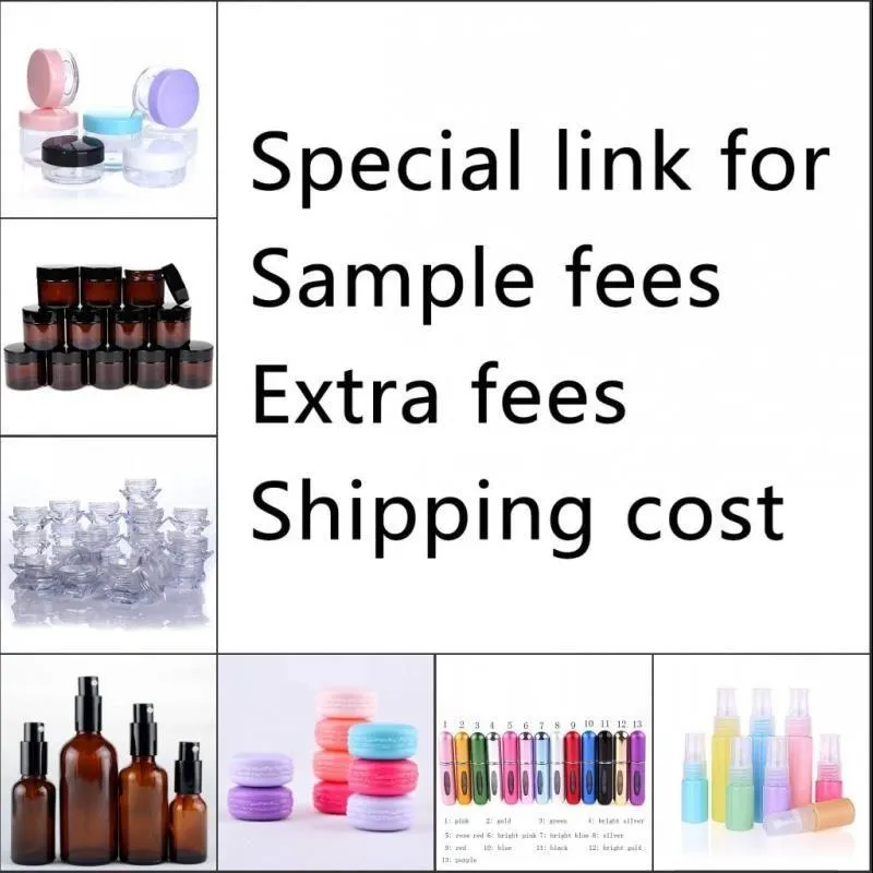 Special link for sample fees extra fees shipping cost of plastic cosmetic jars glass perfume spray atomizer bottle Eabsc Fobpm