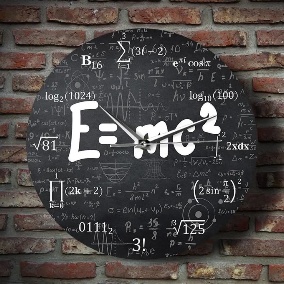 Theory of Relativity Math Formula Wall Clock Scientist Physics Teacher Gift School Classroom Decor304b