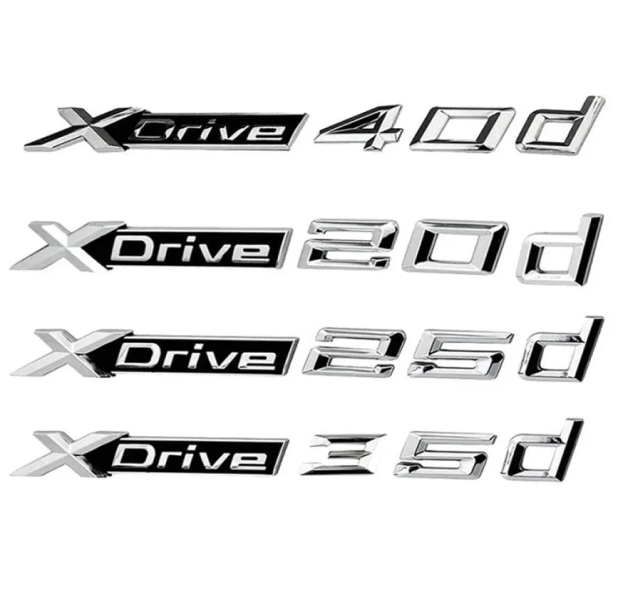 スタイリング3DカーステッカーABS XDRIVE 20D 25D 28D 30D 35D 40D 45D 48D 55DサイドバッジエンブレムステッカーエンブレムバッジロゴBMW X2 X3 1697047用ロゴ