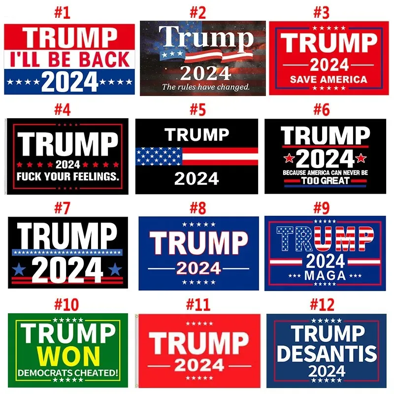 2024 New Lets go Brandon 90*150cm Trump Campaign Flags Banner 2024 U.S. Presidential Take America Back Election Flag