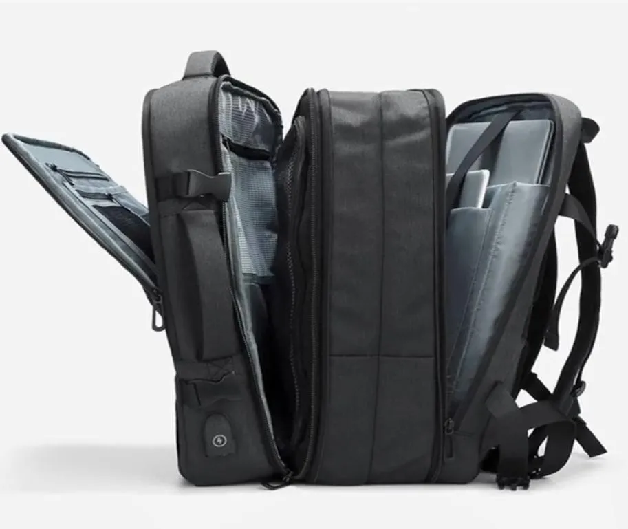 Reisetasche Antithief Mode Männer Rucksack Multifunktionale Wasserdichte 156 zoll Laptop Taschen Mann USB Aufladen Skalierbare Gepäck Zurück2917024