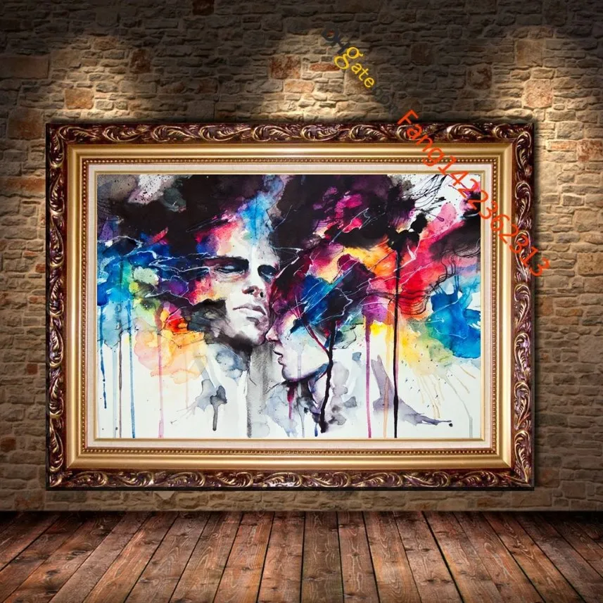 Couple Graffiti Picture Great Gift for Love Premium Art Print HD Canvas Prints Wall Art for Home DecorUnframed204H