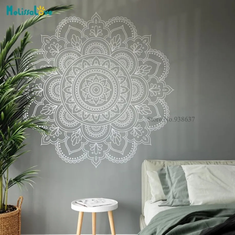 Mandala sticker sticker heilige geometrie muur kunst thuis wonen studio meditatie muur decor yoga cadeau waterdicht BA739-1 201201226B