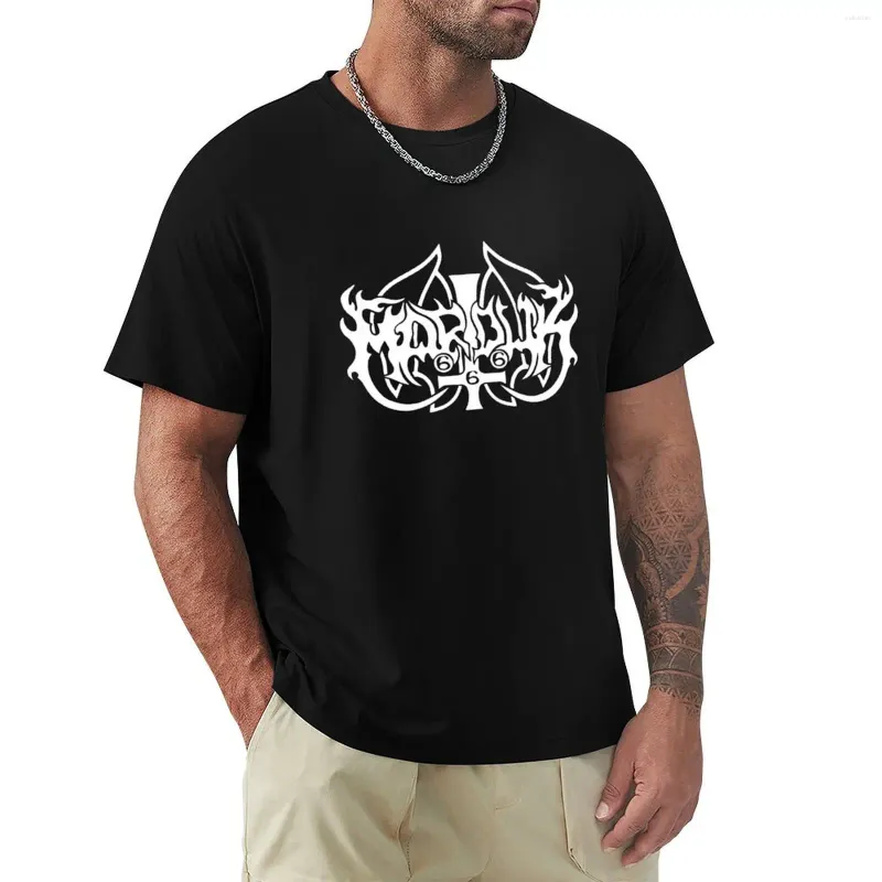 Polos masculinos Marduk Band Camiseta Roupas Estéticas Verão Tops Camisetas Para Homens Algodão