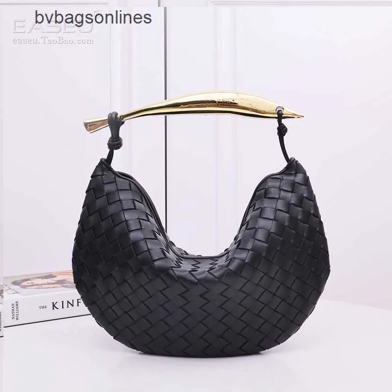 Luxury Bottegs Venets Jodie Bag 2024 New Genuine Leather Womens Sheepskin Woven Handbag Leisure Youth Sardine Large with Original 1:1 Logo