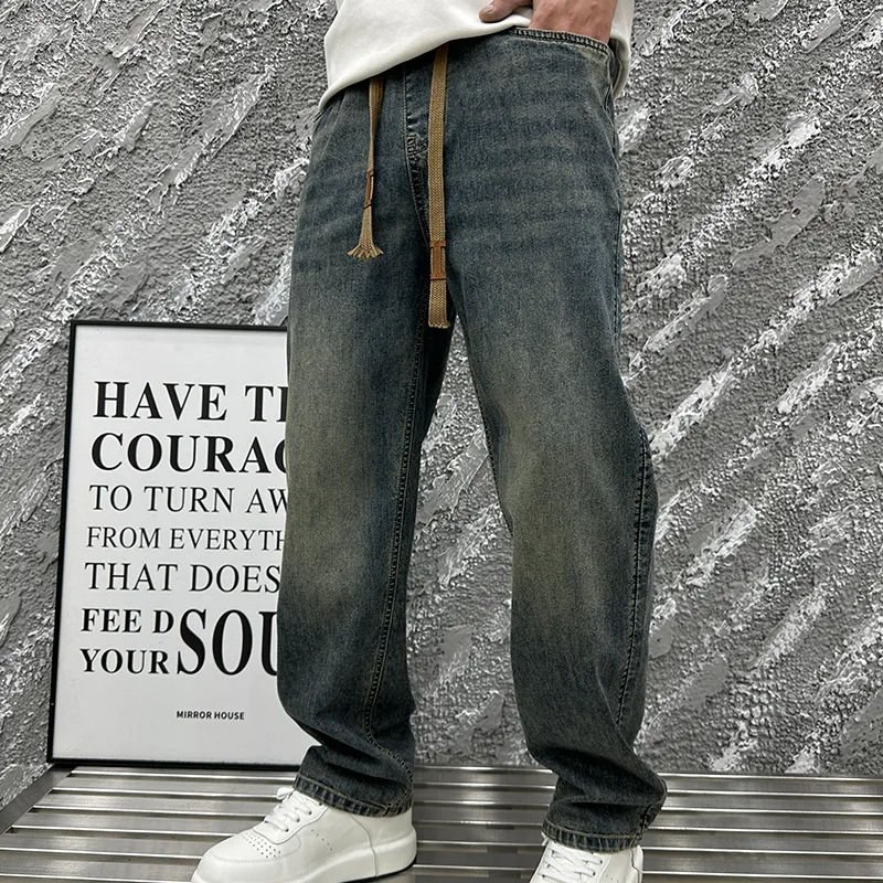 Jeans da uomo, versione slim fit micro span, buona elasticità, versione fashion-8972