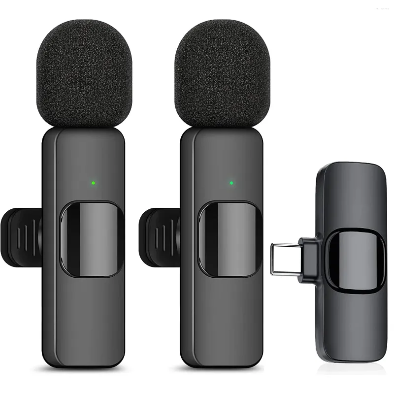 Microphones Microphone Lavalier sans fil Modèle privé T1 Diffusion en direct avec réduction du bruit et petit 2 en 1