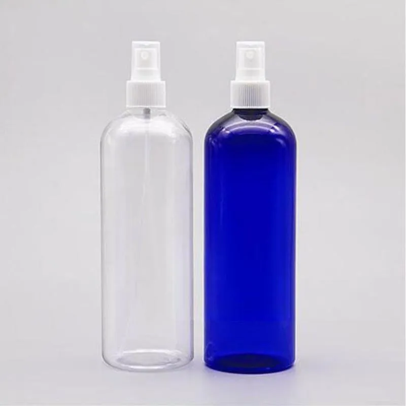 500 ml doorzichtige spuitfles, 16 oz lege doorzichtige plastic fijne mist spuitflessen, hervulbare container voor essentiële oliën, schoonmaakproducten A Karr