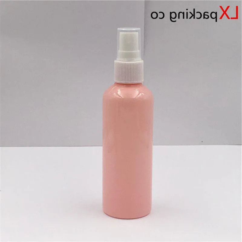 50 PCS 10ml 30ml 50ml 100 ml Botellas de spray de plástico rosa Pulverizador blanco Envases cosméticos de perfume Ibmbd