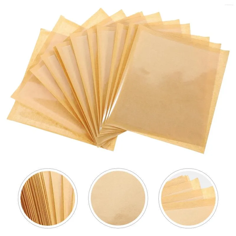 Wyjmij pojemniki 100pcs torebki piekarni z ciasto okiennym Kraft Paper Food do ciastek kanapki