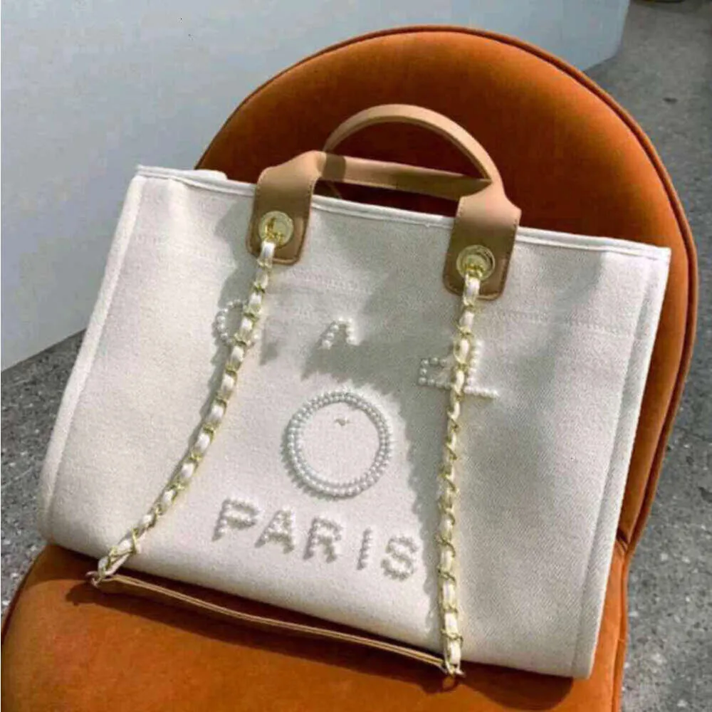 Litera CC Designer torebki torebka luksusowa marka chtot torba Pearl etykieta płótno torebki plażowe Kobiety kobieta plecak łańcuch małych plecaków Engy
