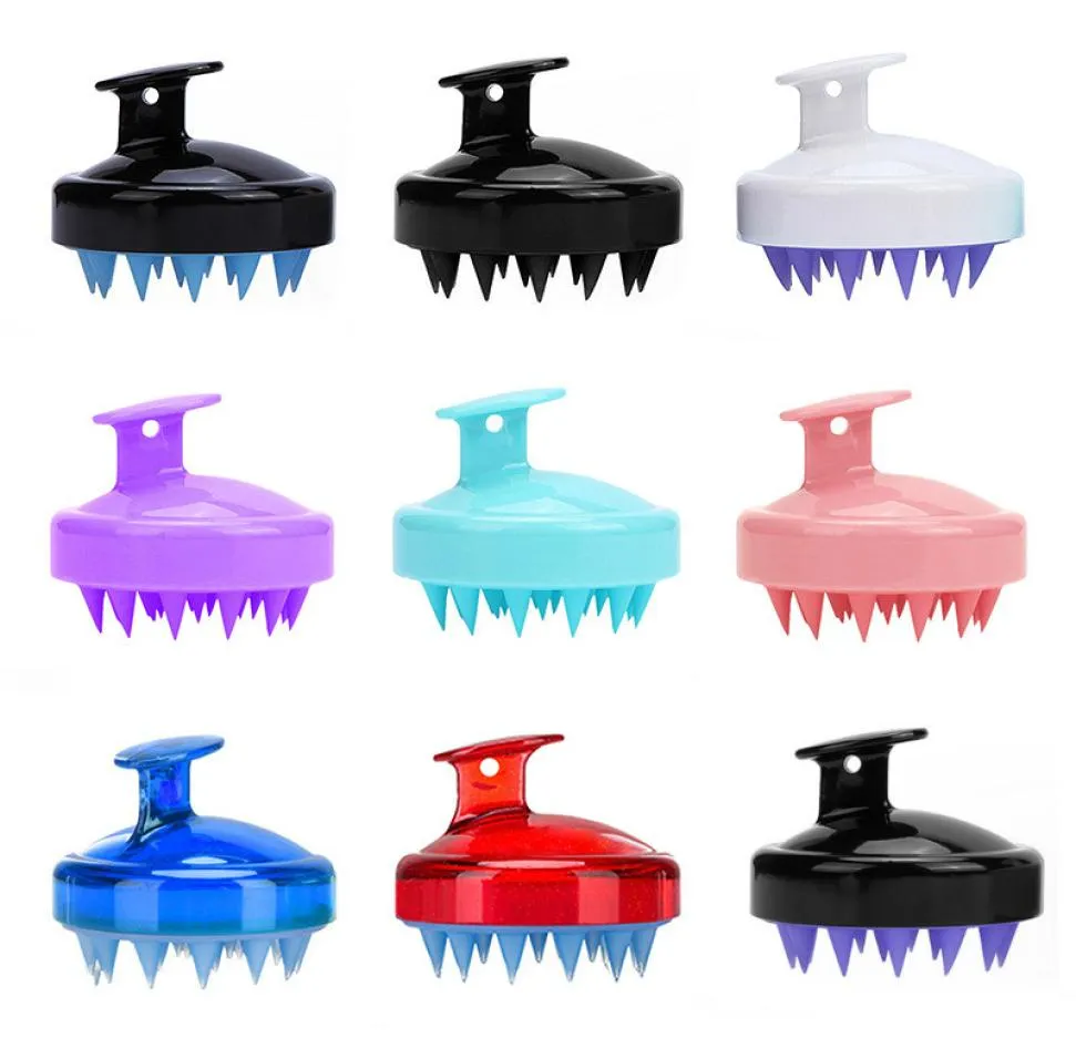 Tête en Silicone brosse de Massage des cheveux lisses brosse de bain cuir chevelu stimuler le cuir chevelu Massage Original croissance des cheveux peigne brosse de bord J0142528787