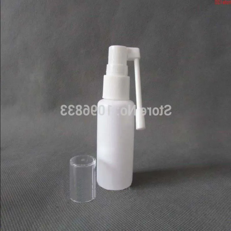 20ML Nasal Spray Bottle with Rotating Elephant Trunk, White Plastic 20CC, Medical Liquid Packing Bottle,100PCS/Lothood qty Fccpi