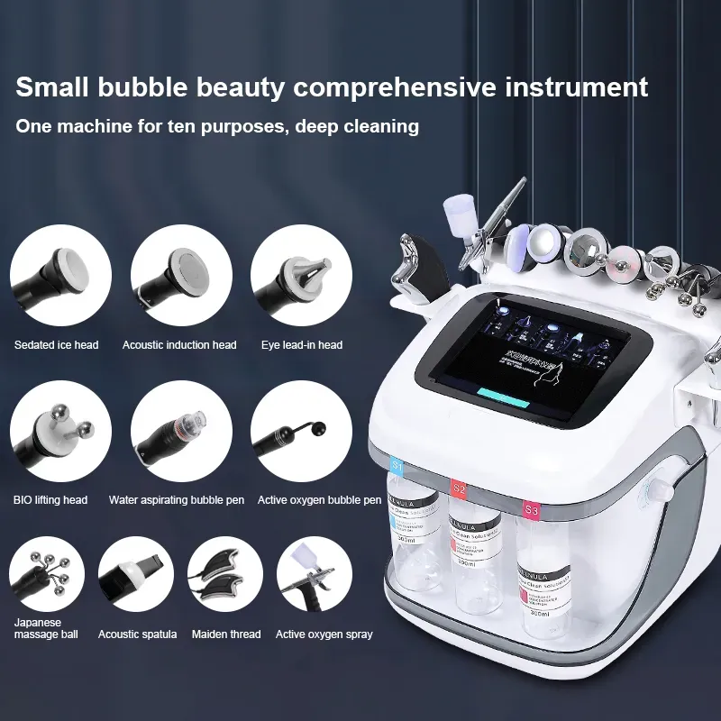 La plus nouvelle machine d'hydrodermabrasion Hydra Dermabrasion oxygène visage diamant Microdermabrasion rajeunissement de la peau nettoyage du visage