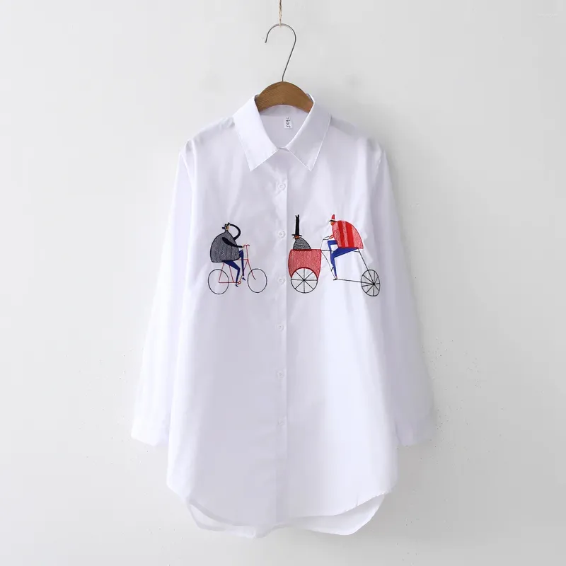 Women's Blouses Fashionable And Comfortable Blusa Mujer For Spring Summer With Trendy Embroidery Button Front