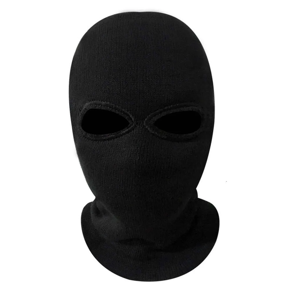 Vinterkvinnans kalla varma huvudskydd med sammet svart ridning vindtät hatt mäns stickad ansiktsmask exponerad öga och mun 531855