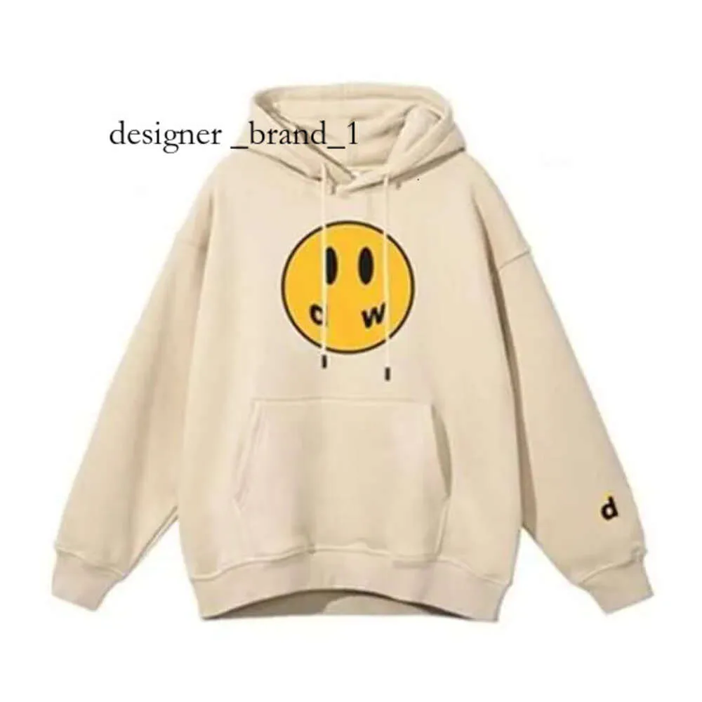 Drew Hoodie Designer Hoodie Drew Mens Hoodiesmiley Face Amarelo Homem Retro Draw Hoodie Letras Imprimir Moletom Feminino Camiseta Primavera Tendência Manga Longa Top High 1305