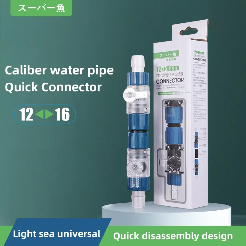 Onderdelen 12/16mm Aquarium Water Regelklep Slang Dubbele Tap Quick Release Connector Aquarium Filter Vat Vervang connector acuarios