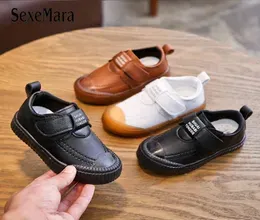 Spring Autumn England Style Baby Leather Shoes White Toddler Shoes Girl Letters Small Children Boys Sneakers Clear Flats C08262 Y22212274