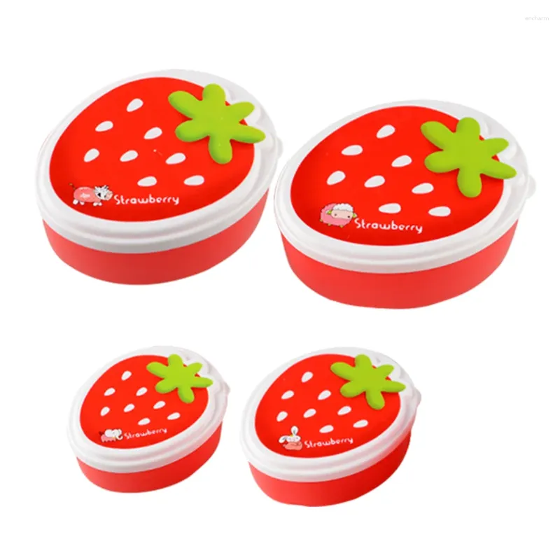 Vaisselle 4 pièces bac à légumes fraises porte-salade Portable Bento boîte à déjeuner conteneur bureau étui extérieur