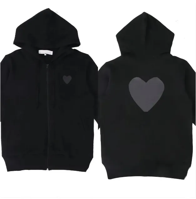 Designer Hoodies Com Des Garcons Play Sweatshirt Cdg Black Multiheart Zip Up Hoodie Brand New and Fleece Casual Jumpers Cardigan