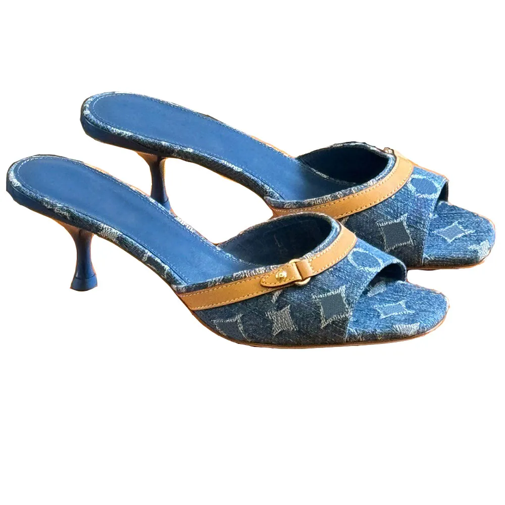 Économisez gros sur les achats en gros de Denim Mule Shoes Chaussures  Élégantes En Denim De Mule: Diapositives En Jean Blanchi À La Mode Avec  Talon