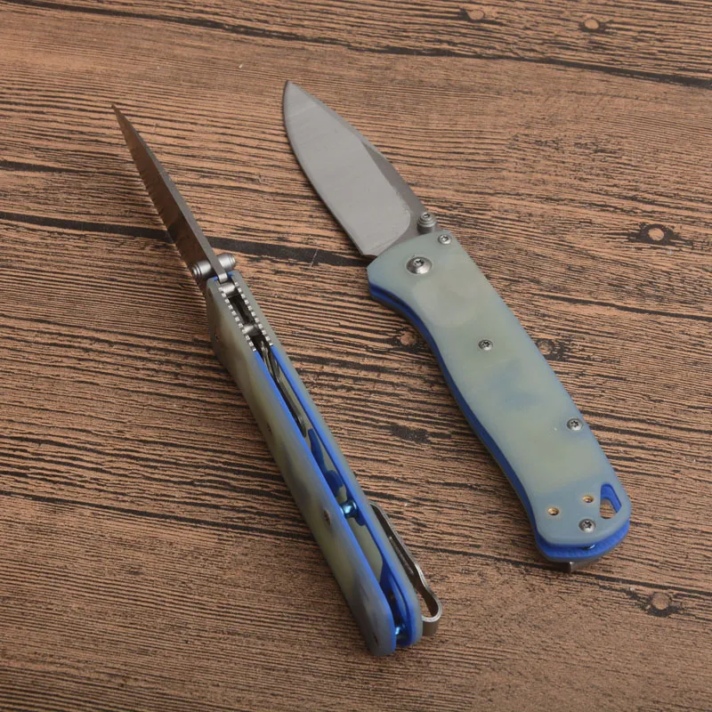 High Quality BM 535 Pocket Folding Knife S30V Satin Drop Point Blade Two-tone G-10 Handle EDC Pocket Knives With Retail Box