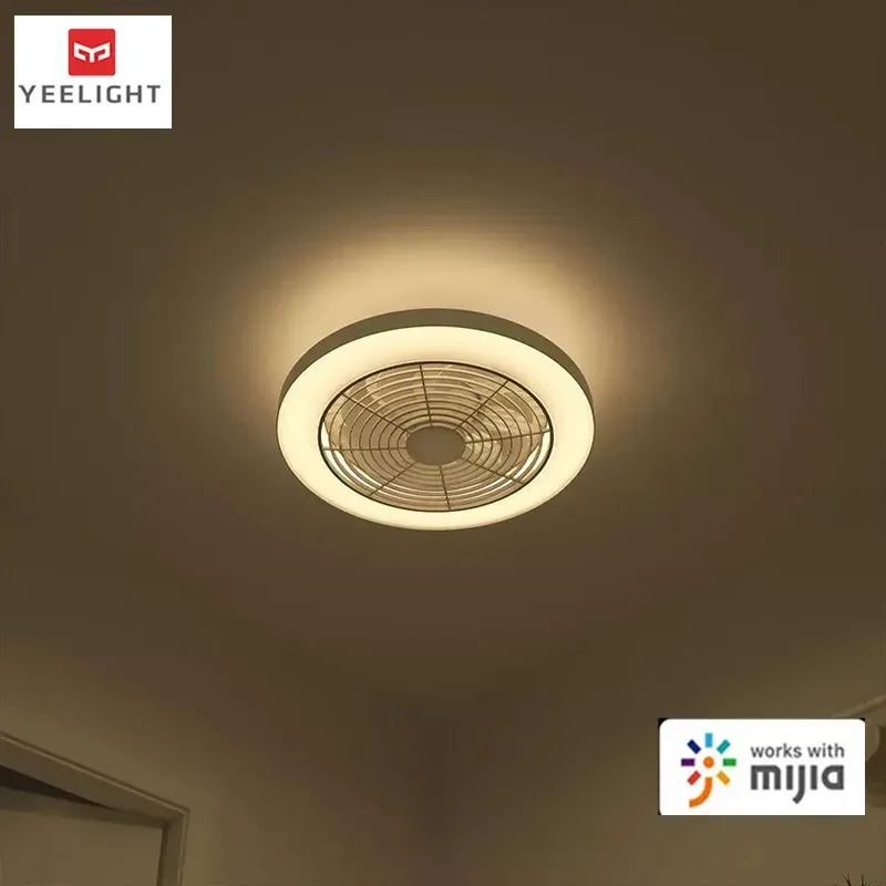 Controle Yeelight 61W Luz de ventilador de teto fixo Conexão inteligente sem fio Bluetooth Inversor DC Circulação de ar