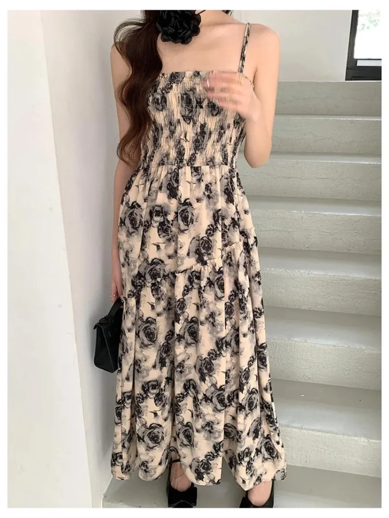 Casual Kleider Alien Kitty 2024 Sommer Slip Kleid Romantik Rosen Frauen Mujer Gedruckt Sexy OL Täglichen Urlaub Süße Chic Schlank blumen Mode