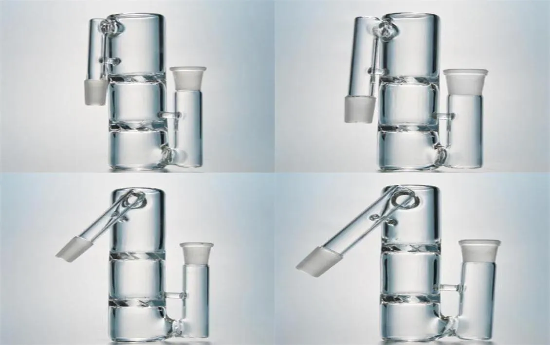 Podwójny turbinowy łapacz popiołu dysk szklany szklane popielnice clear Ashcatcher 45 90 stopnia 14 mm 18 mm łapacze popiołu palenie akcesoria AS4957470