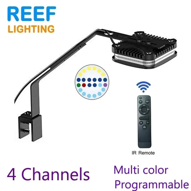 SPECTRA 36W Aqua Knight V2 LED Aquarium lamp for reef coral marine aquarium lighting Fish Nano Tank with remote control Y200917322z