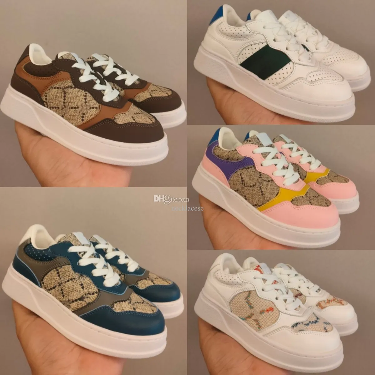 Barn sneakers småbarn plattformskor barn ess klassiska g kid sko flickor brev tryckta sporttränare ungdomar pojkar ebenholts lyxmärke beige vit nav d4x2#